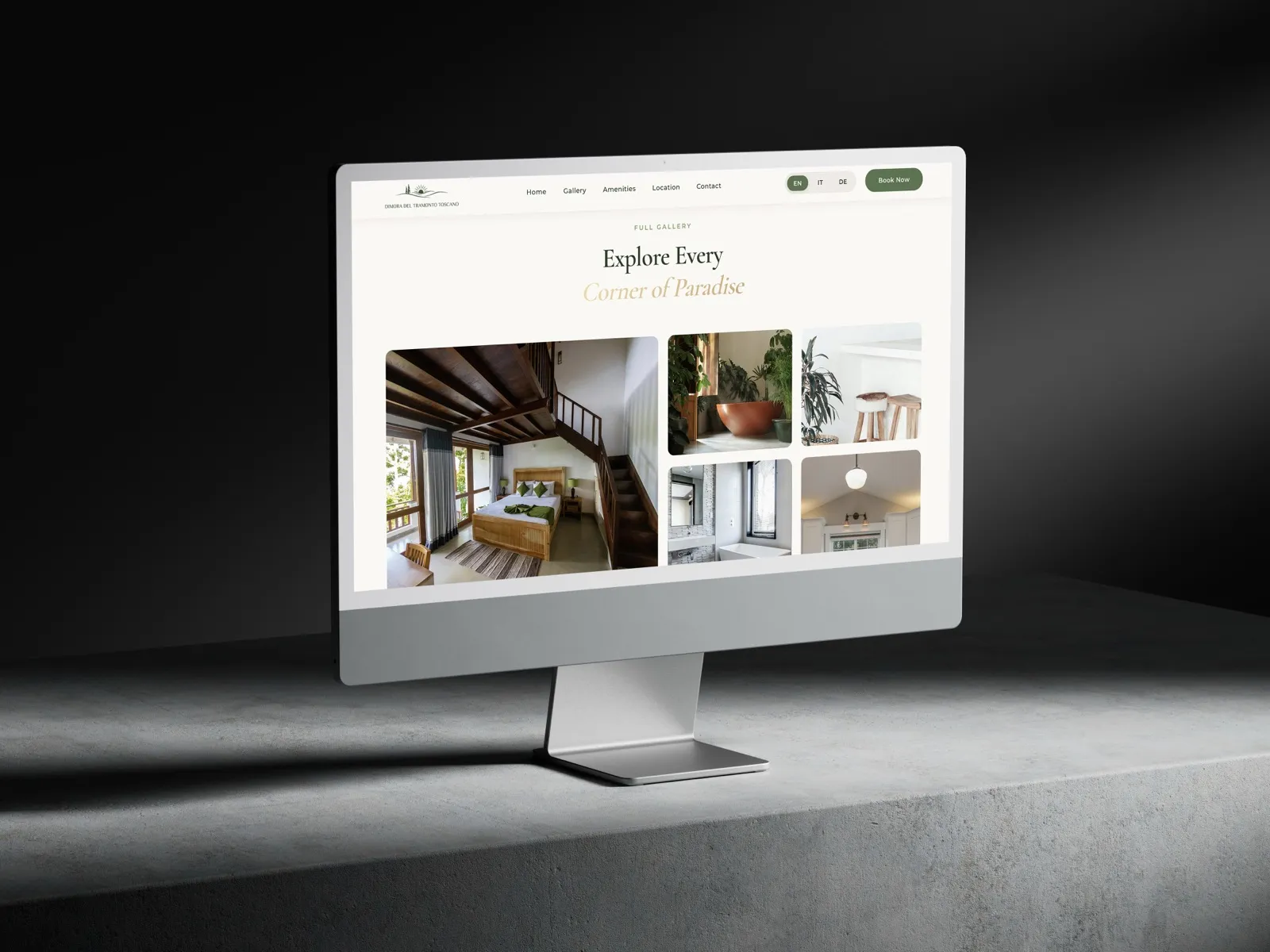 Dimora del Tramonto — Landing page cu rezervări, 2
