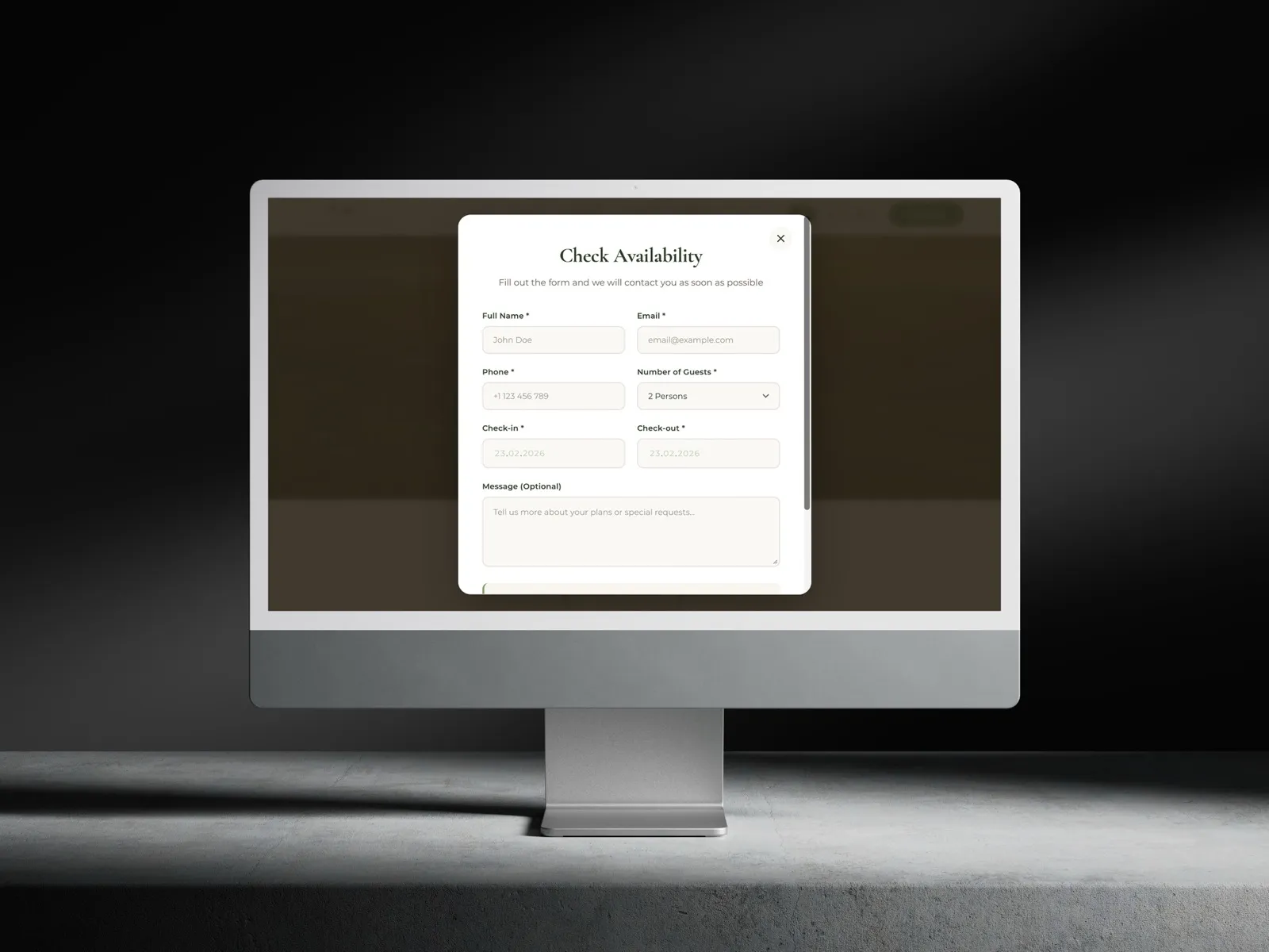 Dimora del Tramonto — Landing page cu rezervări, 3