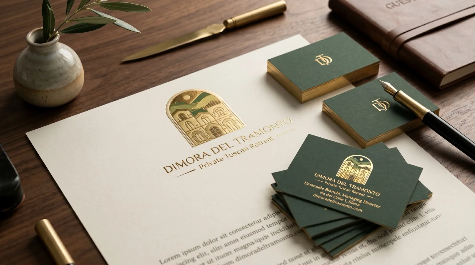 Dimora del Tramonto — Logo și identitate vizuală, 2